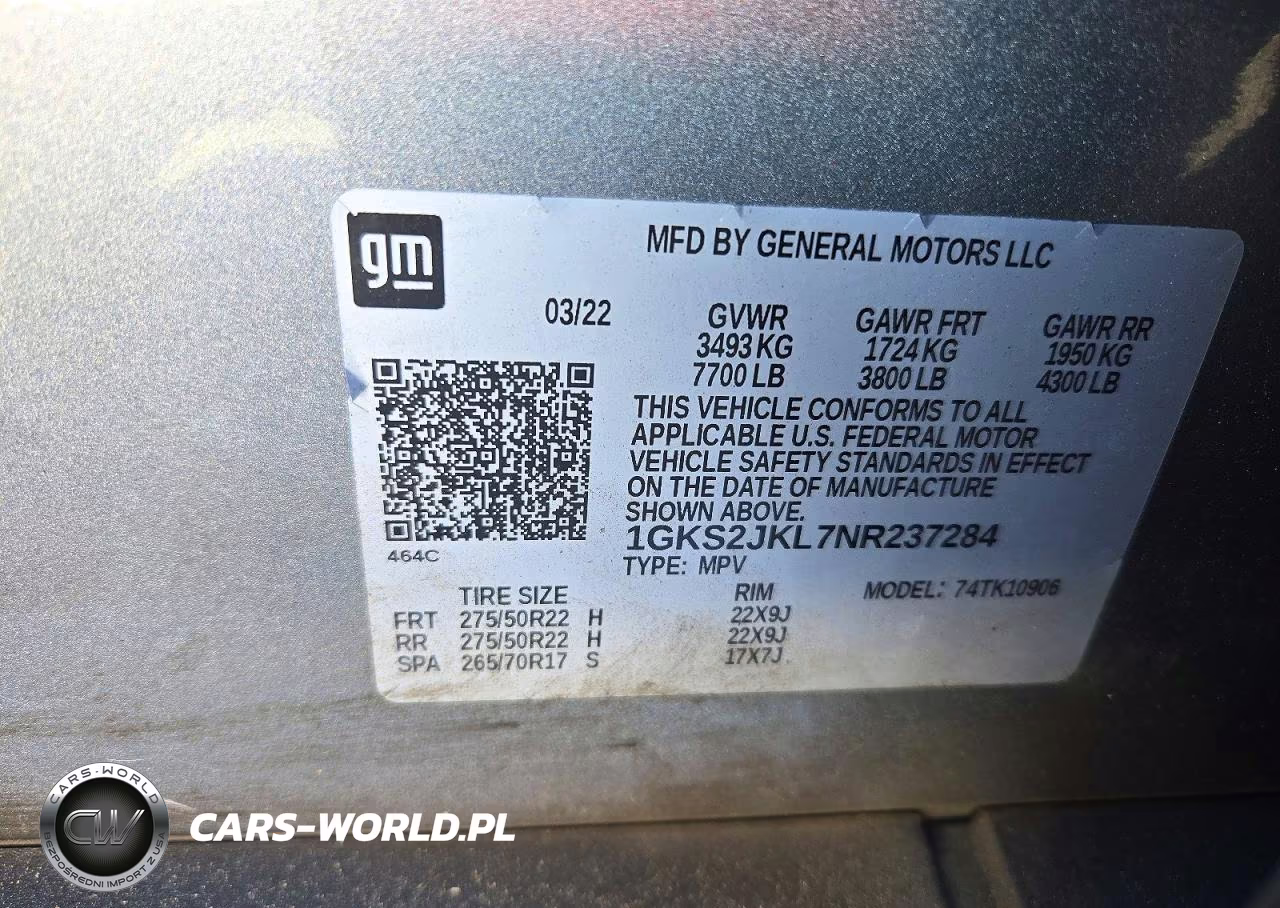 2022 GMC Yukon Xl Denali VIN:1GKS2JKL7NR237284 - 13
