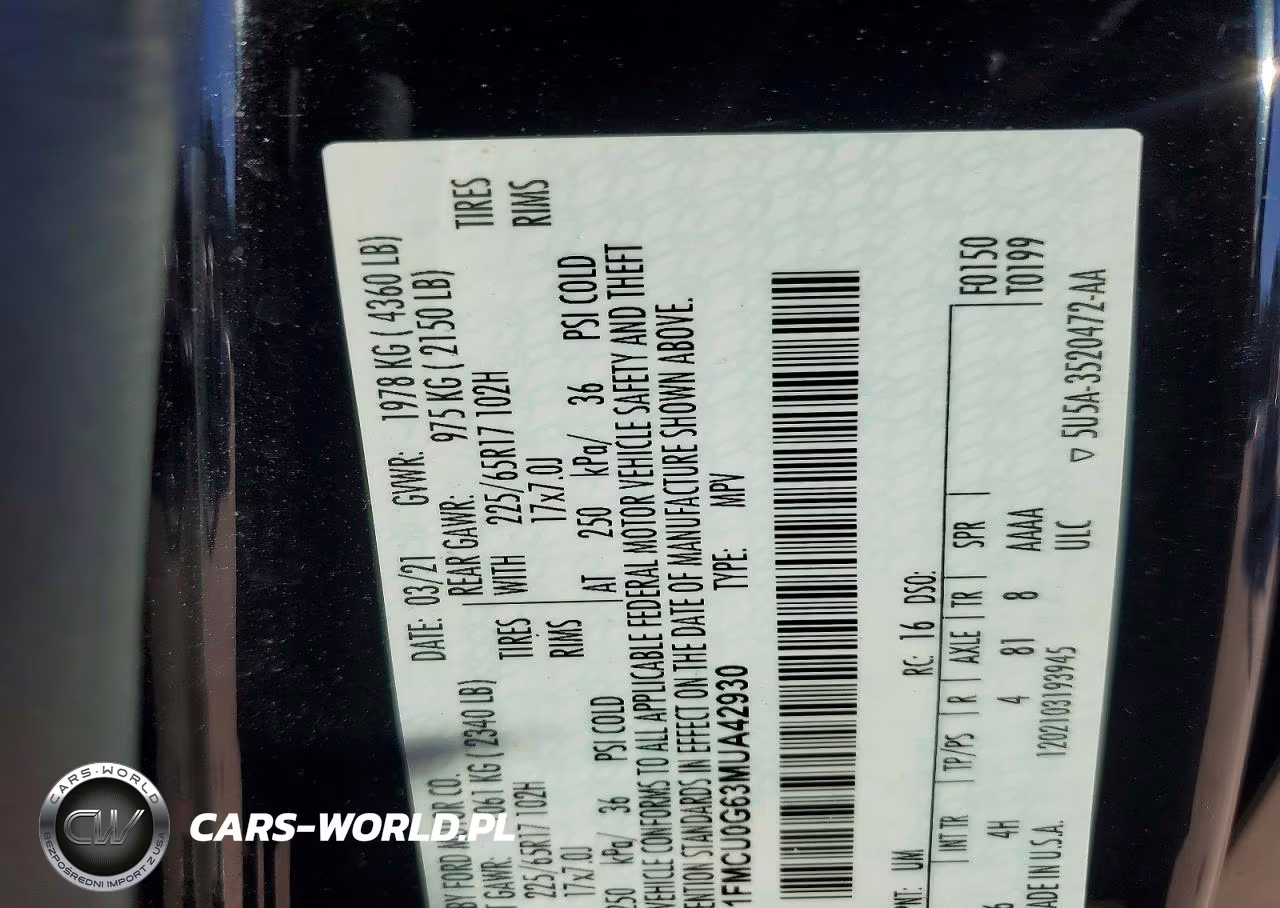 2021 Ford Escape Se VIN:1FMCU0G63MUA42930 - 12
