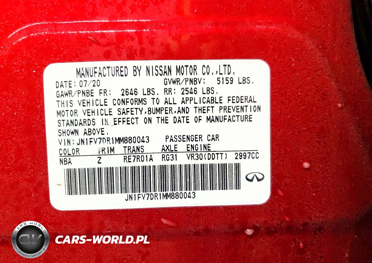 2021 Infinity Q50 Red Sport 400 VIN:JN1FV7DR1MM880043 - 12