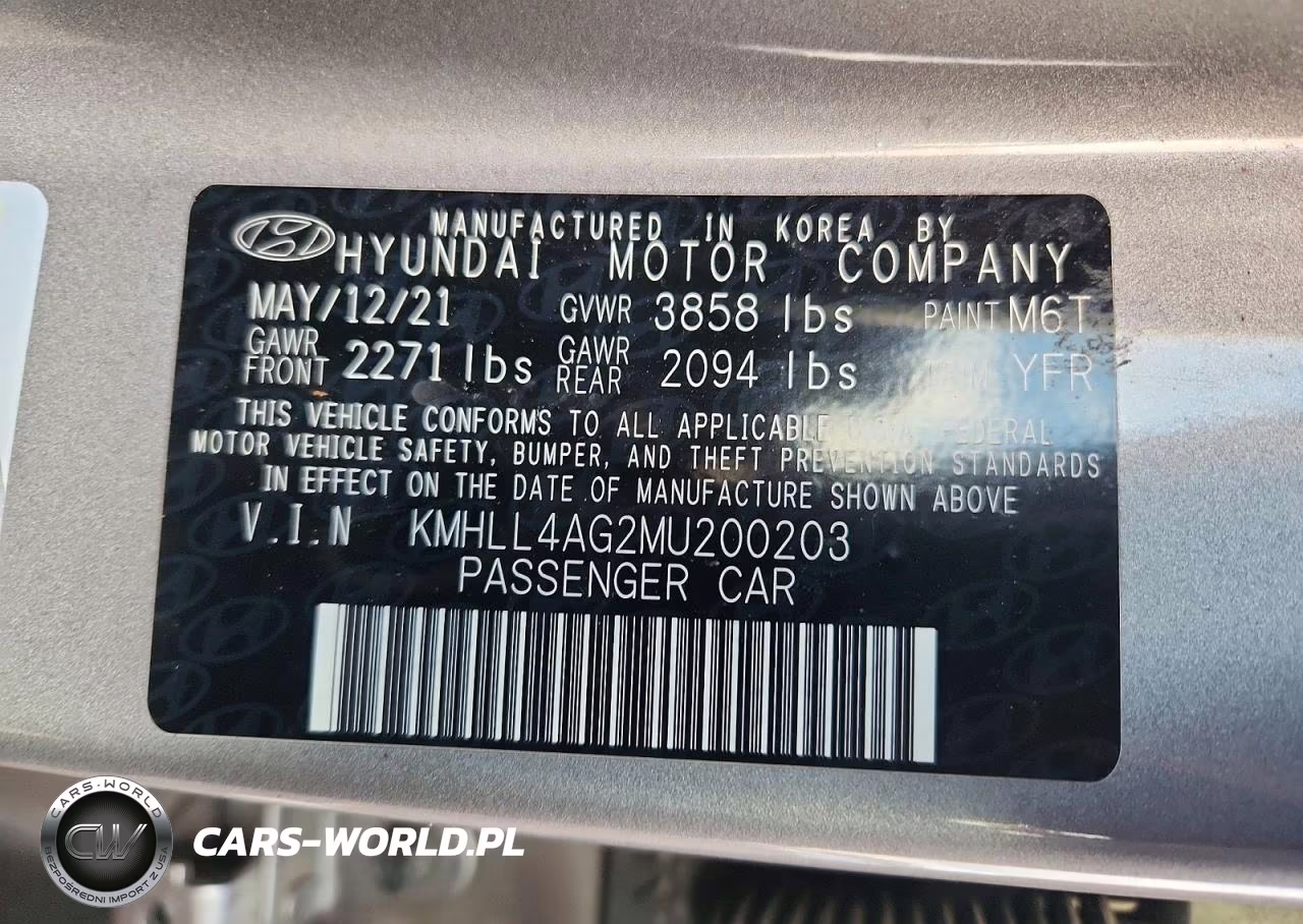2021 Hyundai Elantra Se VIN:KMHLL4AG2MU200203 - 12