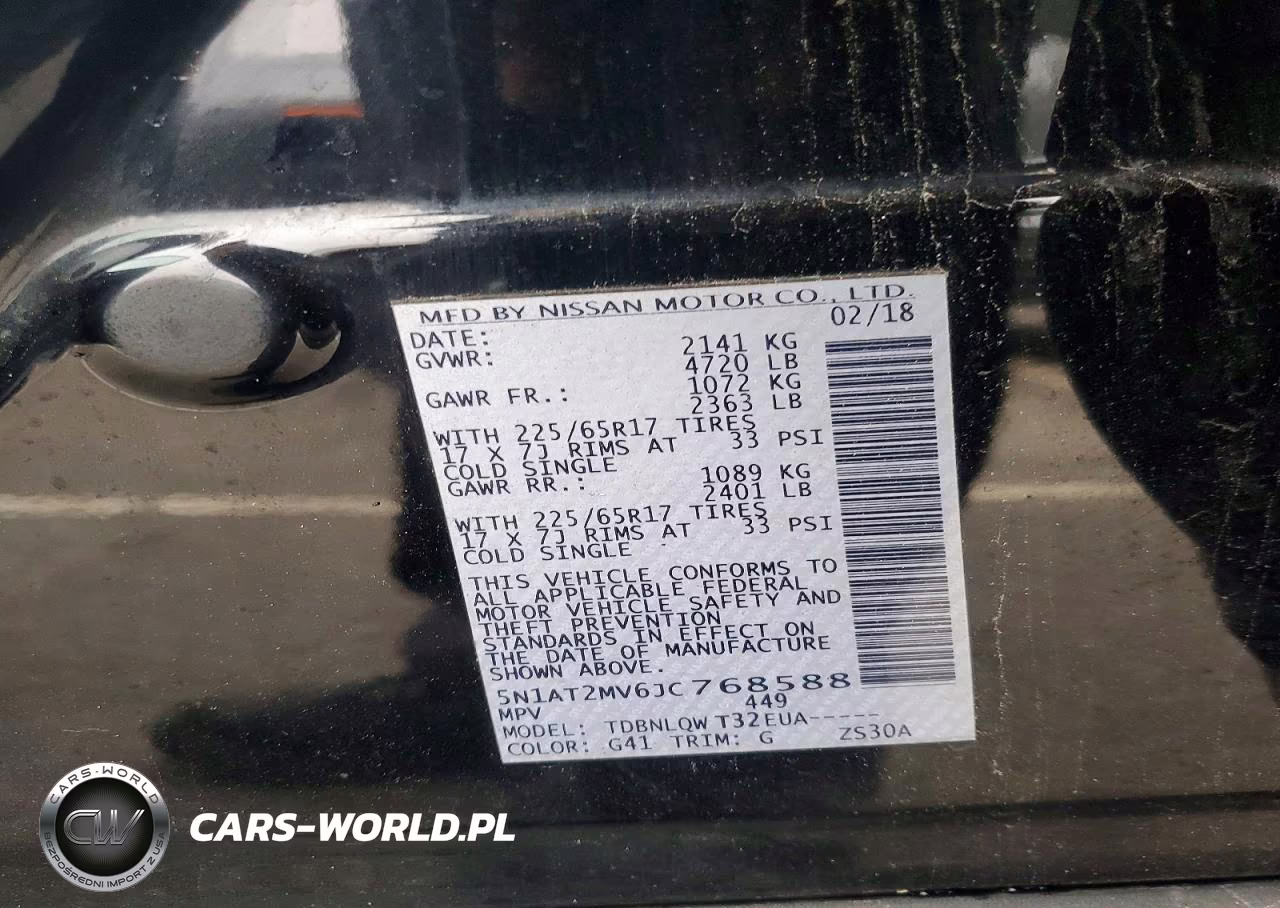 2018 Nissan Rogue Sv VIN:5N1AT2MV6JC768588 - 14