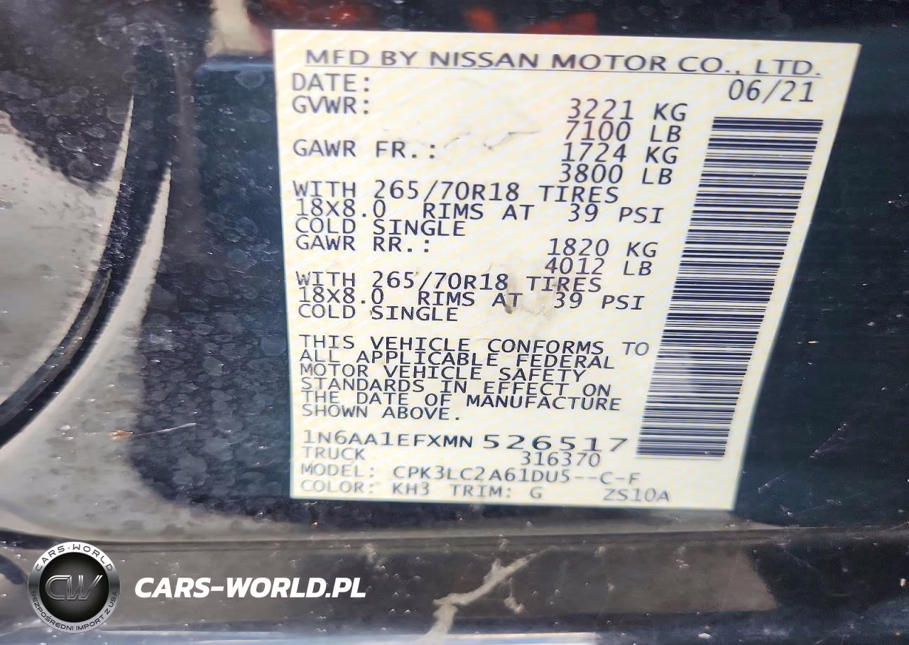 2021 Nissan Titan Sv VIN:1N6AA1EFXMN526517 - 12