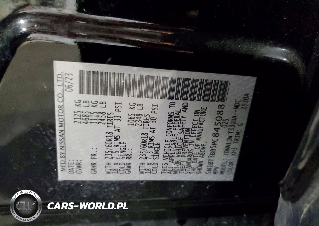2023 Nissan Rogue Sv VIN:5N1BT3BB5PC845088 - 13