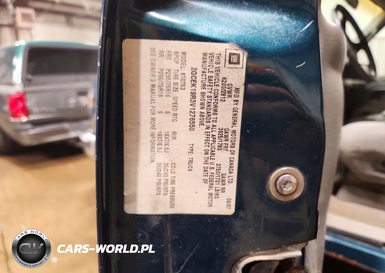 1997 Chevrolet Gmt-400 K1500 VIN:2GCEK19R5V1276550 - 13