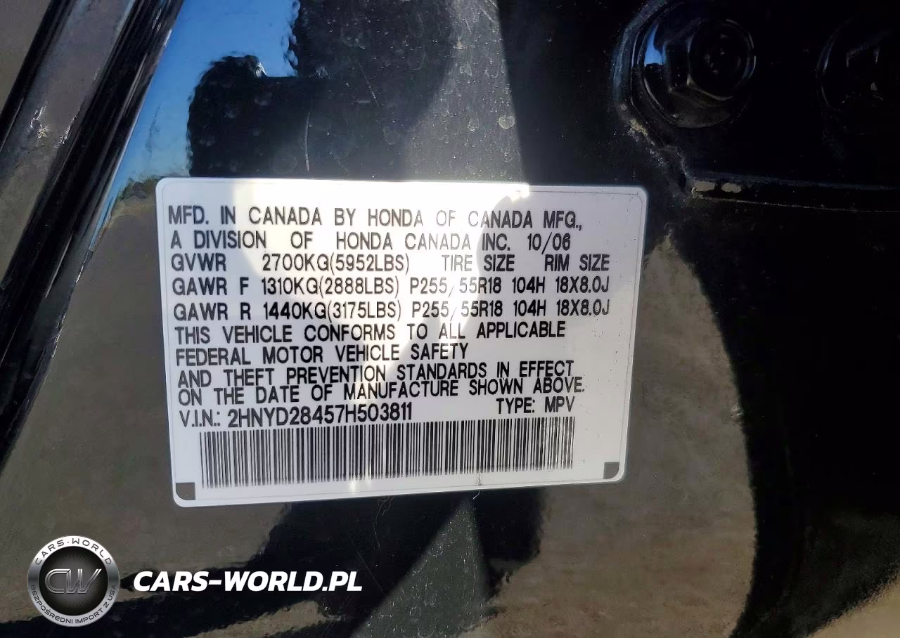 2007 Acura Mdx Technology VIN:2HNYD28457H503811 - 13