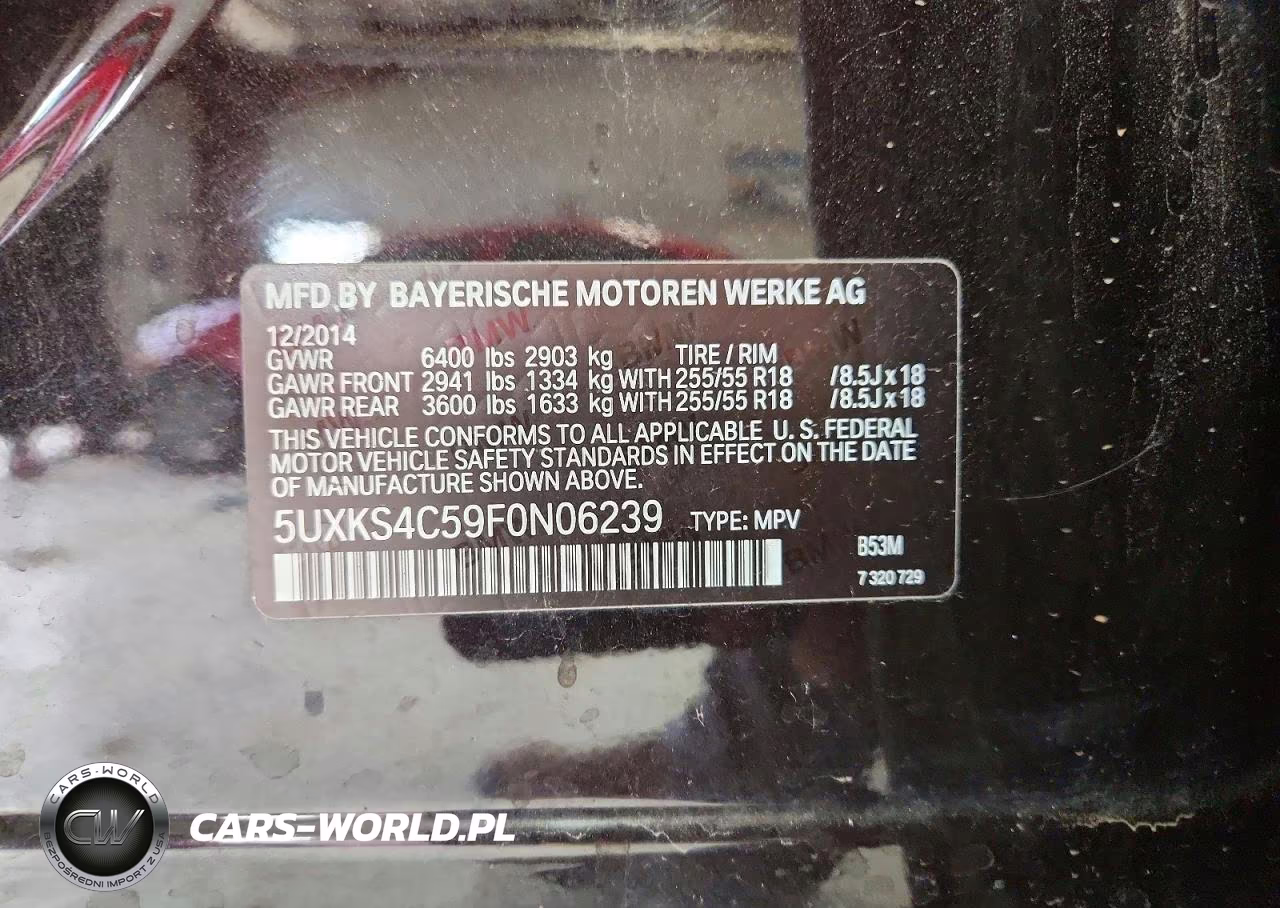 2015 BMW X5 xDrive35D VIN:5UXKS4C59F0N06239 - 13