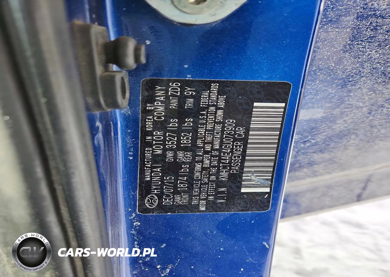 2016 Hyundai Accent Se VIN:KMHCT4AE4GU073909 - 12
