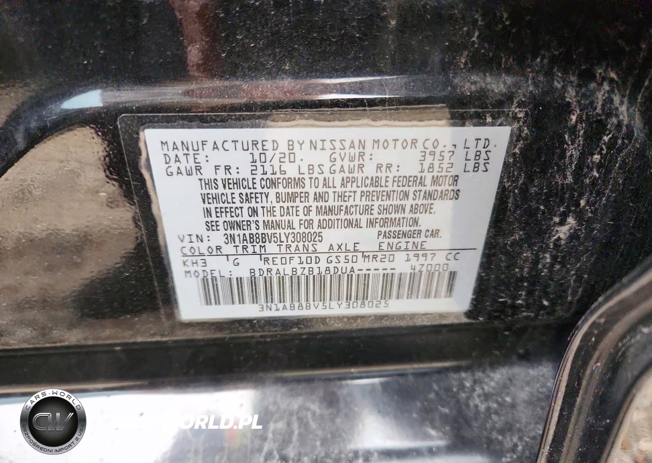 2020 Nissan Sentra S VIN:3N1AB8BV5LY308025 - 12