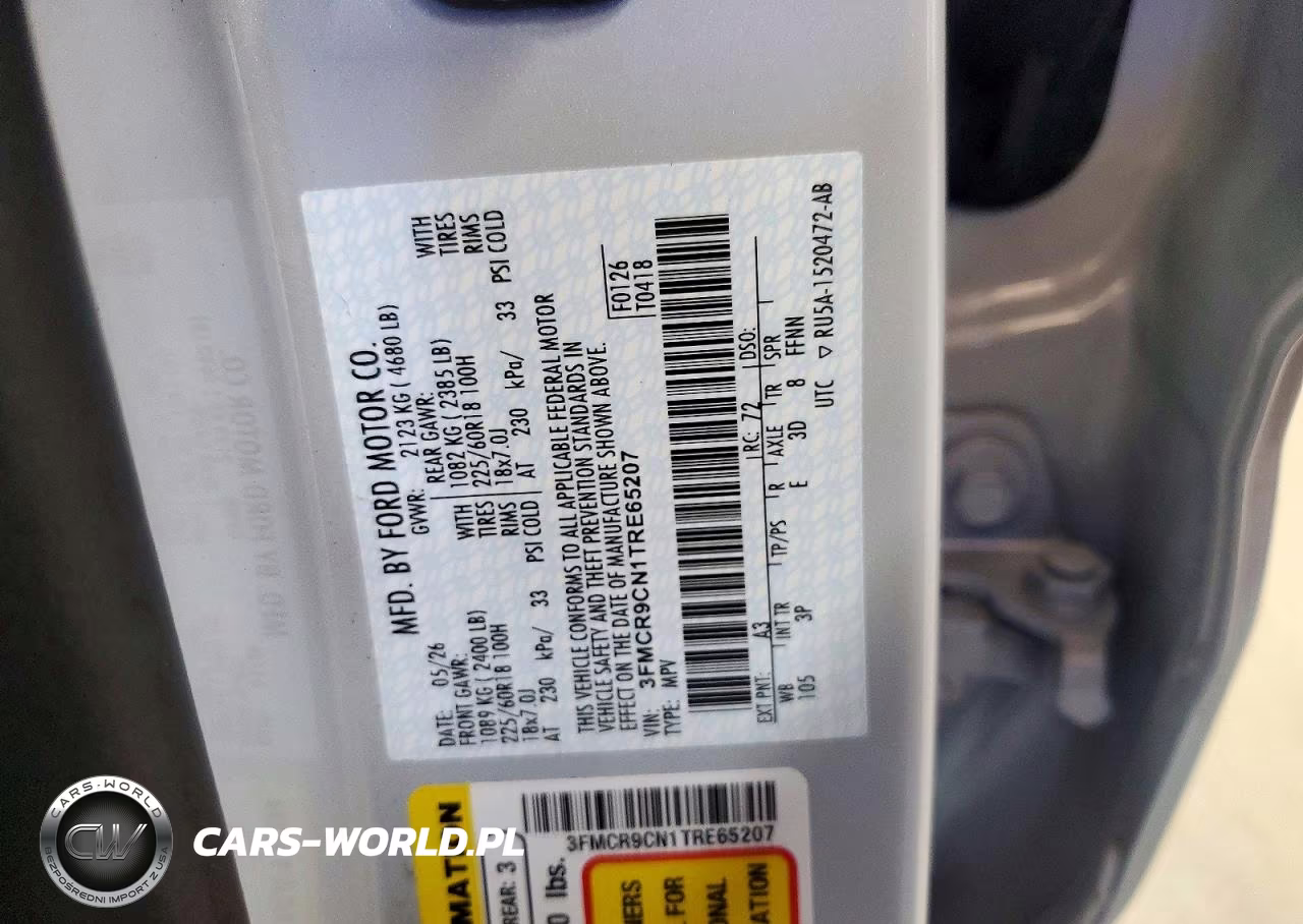 2026 Ford Bronco Sport VIN:3FMCR9CN1TRE65207 - 13