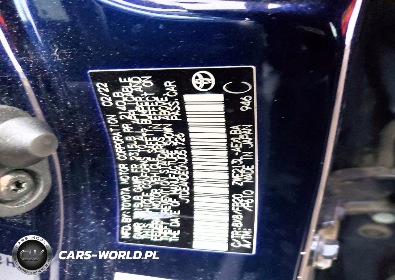 2022 Toyota Corolla Le VIN:JTDEAMDE0NJ051726 - 12