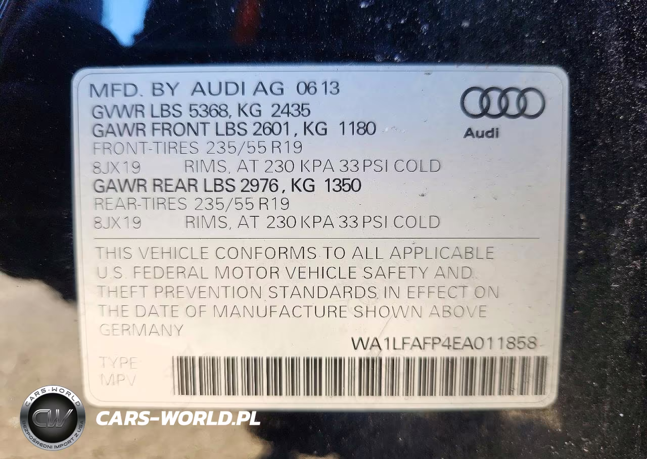 2014 Audi Q5 Premium Plus VIN:WA1LFAFP4EA011858 - 13
