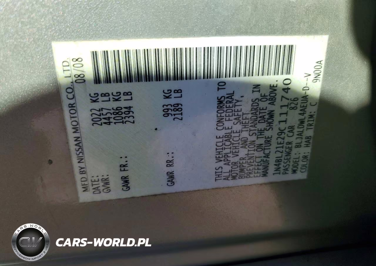 2009 Nissan Altima 3.5 Se VIN:1N4BL21E29C111740 - 13