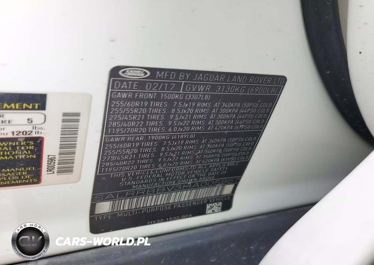 2017 Land Rover Discovery Hse VIN:SALRRBBV3HA005967 - 13