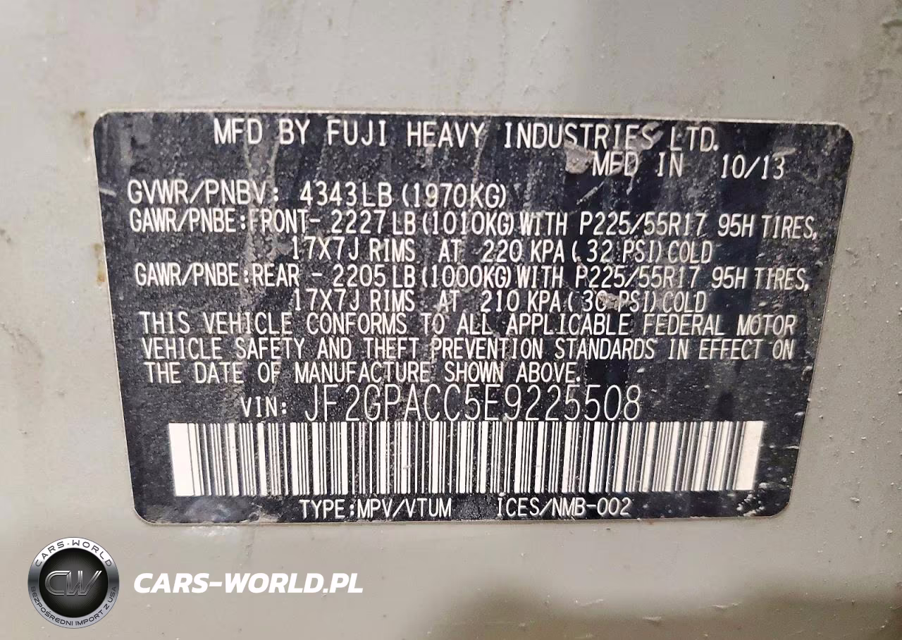 2014 Subaru Xv Crosstrek 2.0 Premium VIN:JF2GPACC5E9225508 - 12