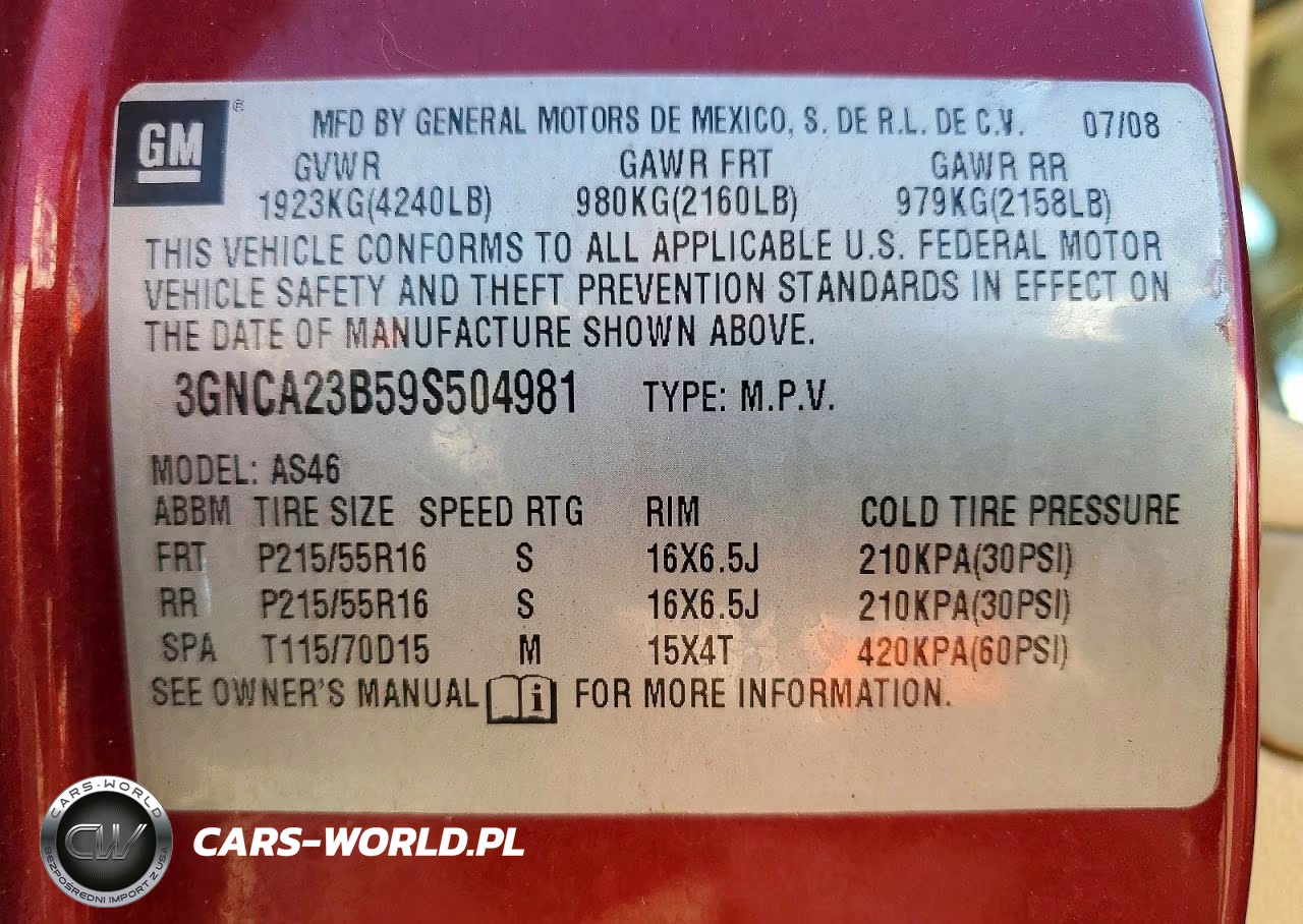 2009 Chevrolet Hhr Lt VIN:3GNCA23B59S504981 - 13