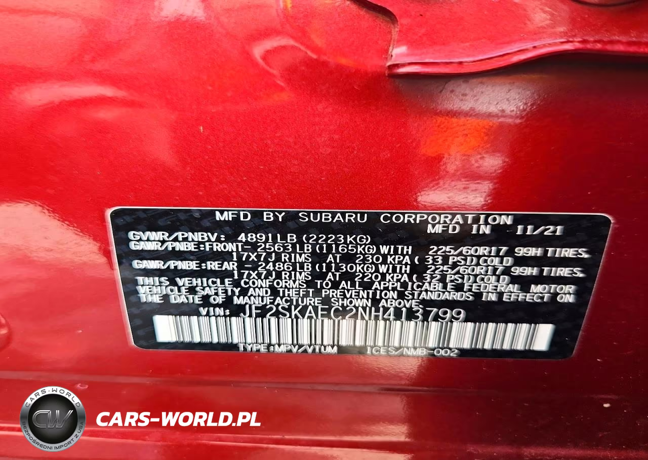 2022 Subaru Forester Premium VIN:JF2SKAEC2NH413799 - 13