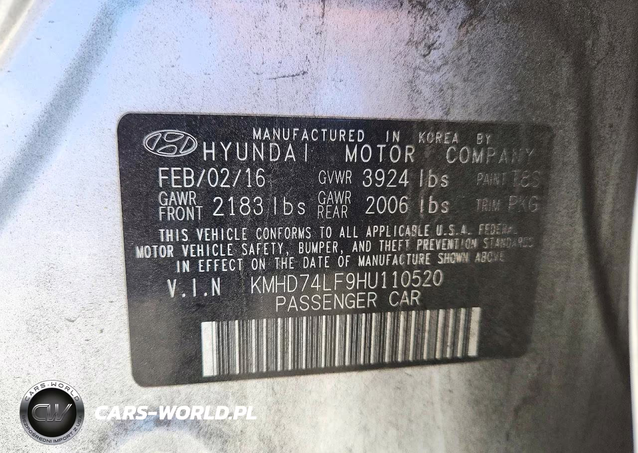 2017 Hyundai Elantra Se VIN:KMHD74LF9HU110520 - 12
