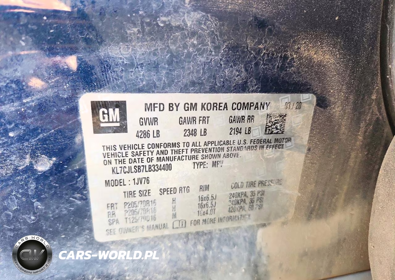 2020 Chevrolet Trax 1Lt VIN:KL7CJLSB7LB334400 - 13