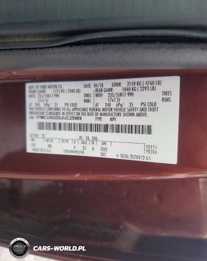 2018 Ford Escape Se VIN:1FMCU9GD0JUC25989 - 13