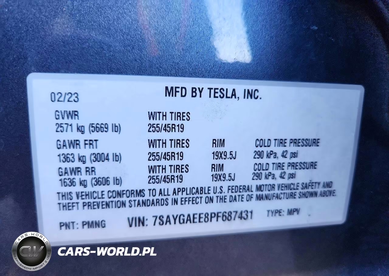 2023 Tesla Model Y VIN:7SAYGAEE8PF687431 - 12