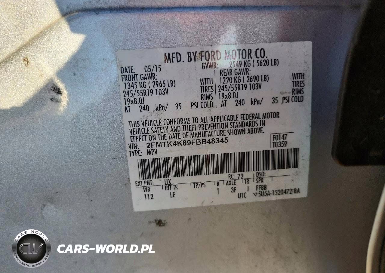 2015 Ford Edge Titanium VIN:2FMTK4K89FBB48345 - 12