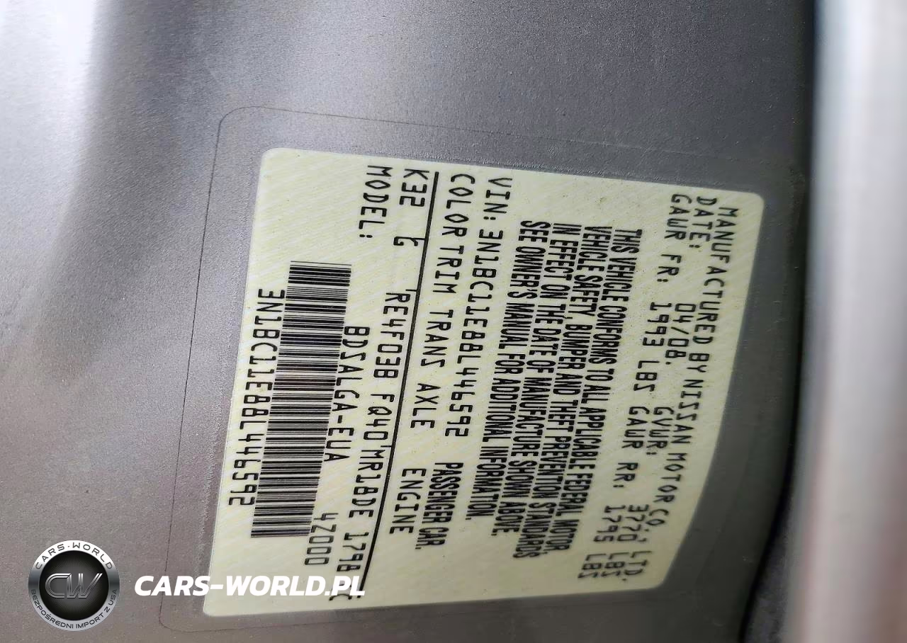 2008 Nissan Versa 1.8 S VIN:3N1BC11E88L446592 - 12