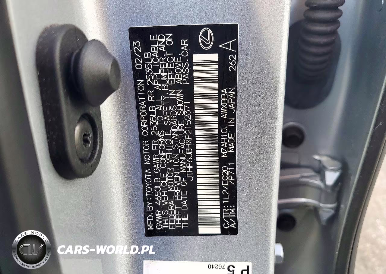2023 Lexus Ux 250H Premium VIN:JTHP6JBHXP2152371 - 13