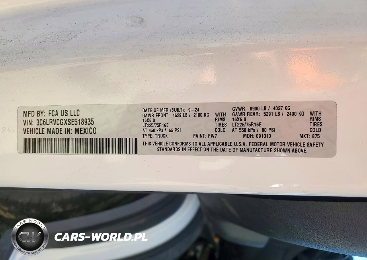 2025 Ram Promaster 2500 Delivery Van VIN:3C6LRVCGXSE518935 - 14
