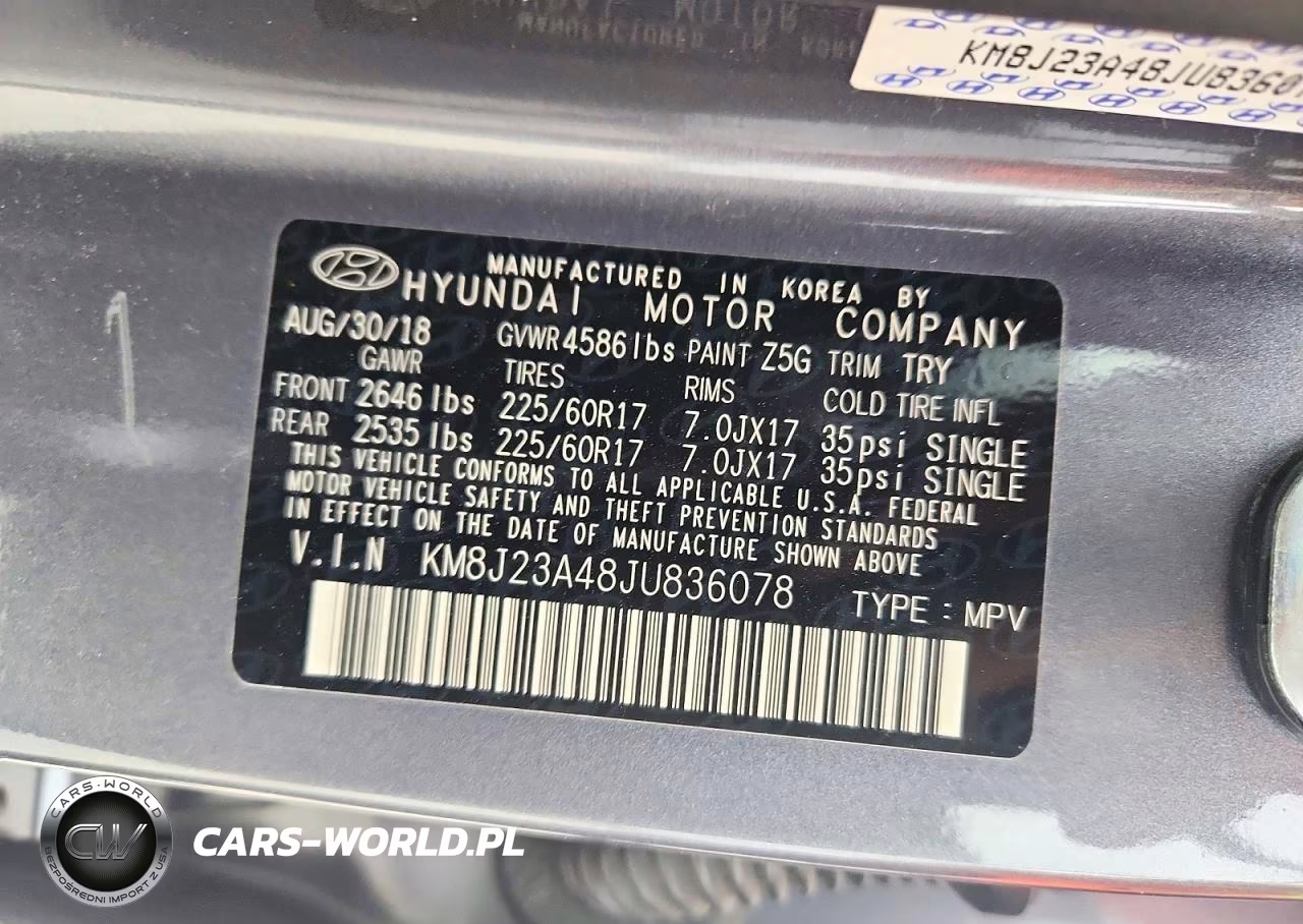 2018 Hyundai Tucson Se VIN:KM8J23A48JU836078 - 13