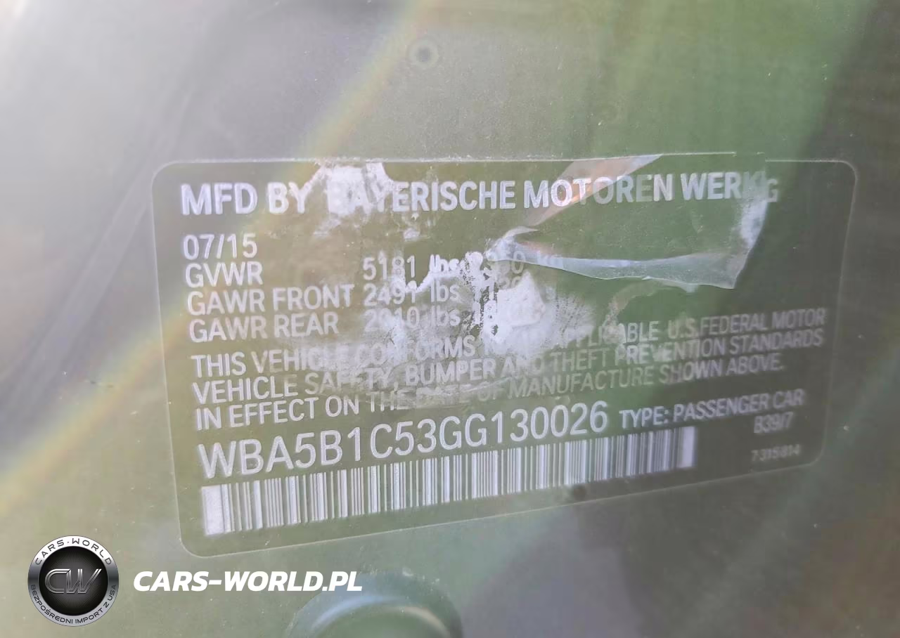 2016 BMW 535 I VIN:WBA5B1C53GG130026 - 12