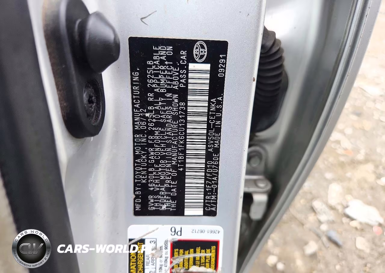2012 Toyota Camry Le VIN:4T1BF1FK6CU131738 - 12