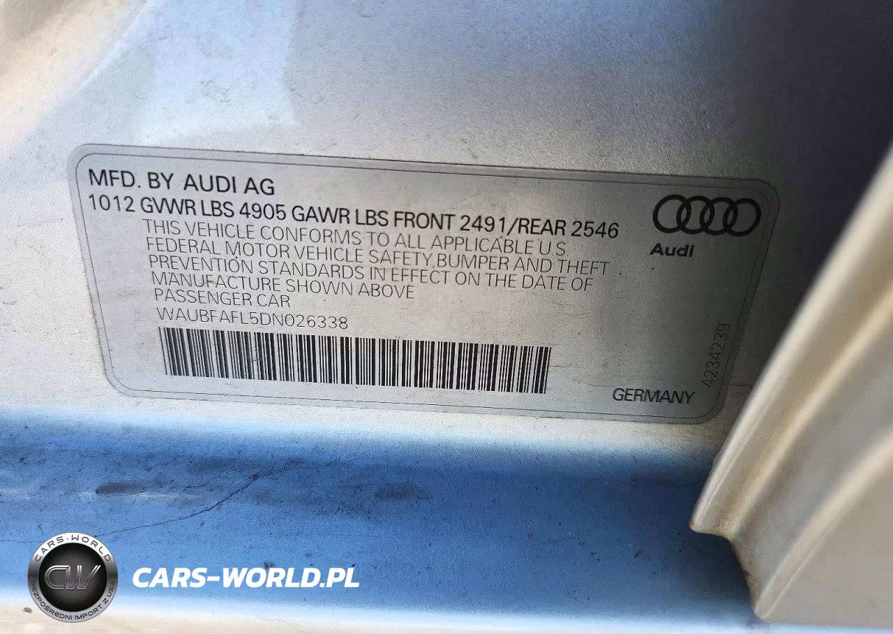 2013 Audi A4 Premium VIN:WAUBFAFL5DN026338 - 12