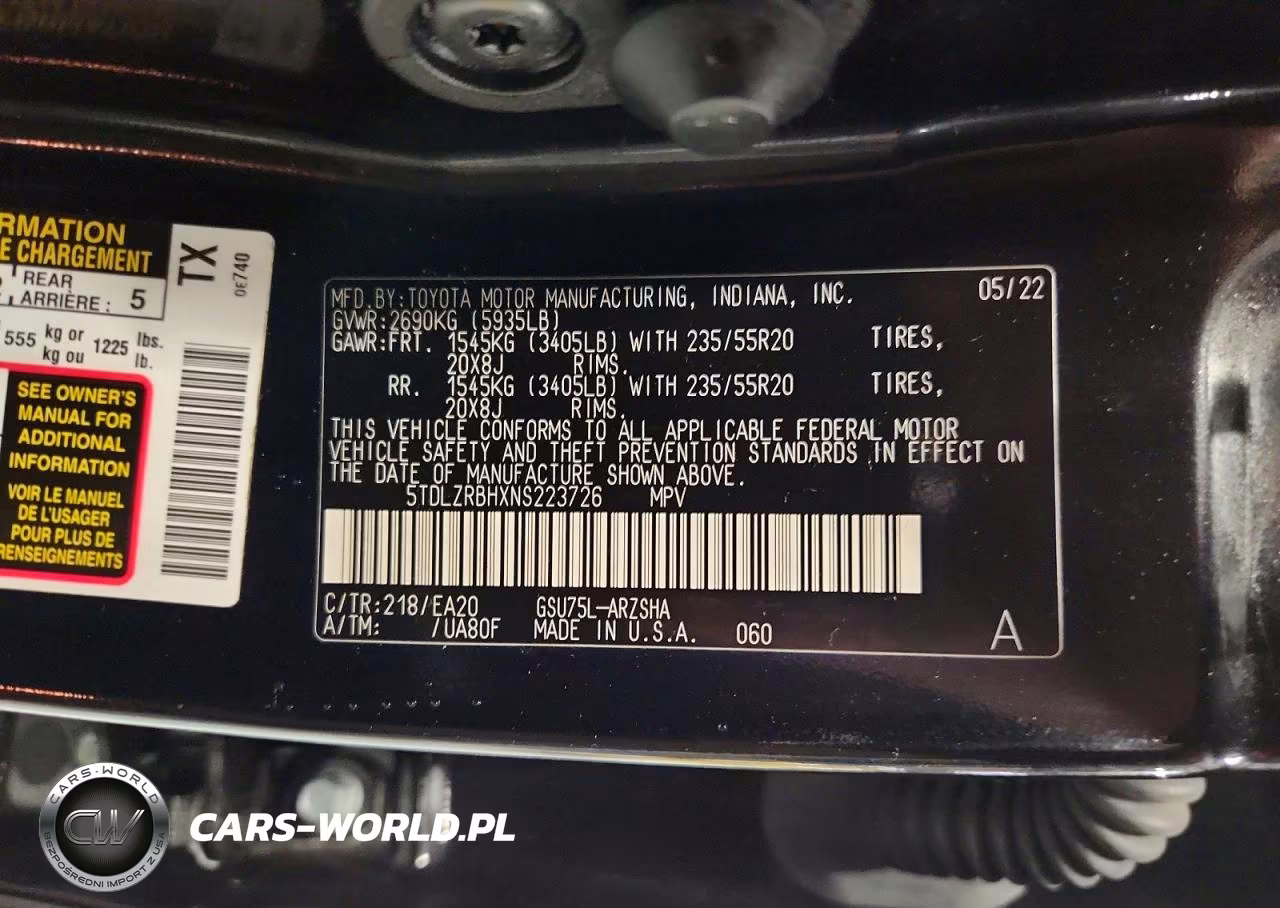 2022 Toyota Highlander Xse VIN:5TDLZRBHXNS223726 - 13