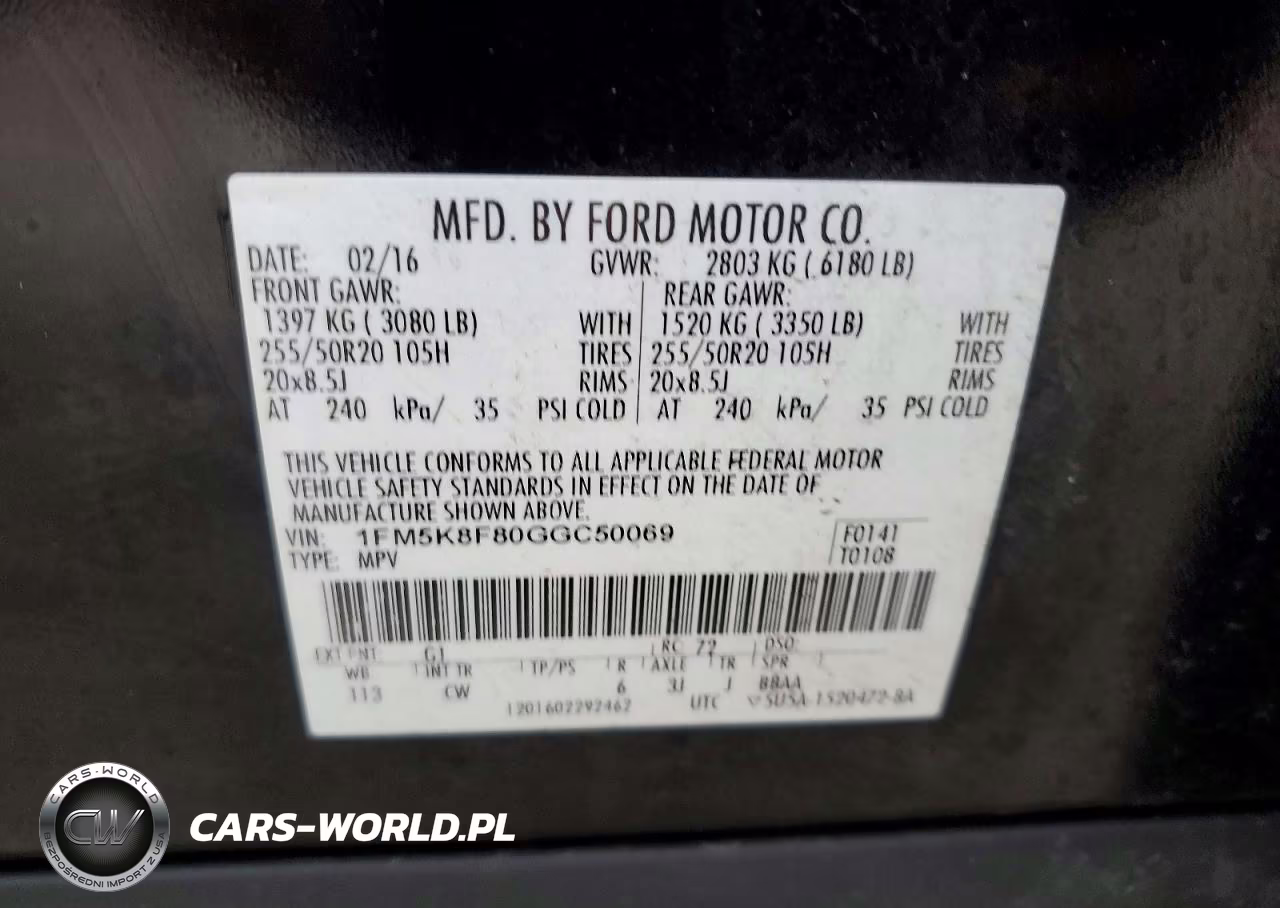 2016 Ford Explorer Limited VIN:1FM5K8F80GGC50069 - 13