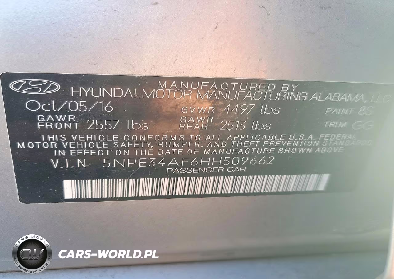 2017 Hyundai Sonata Sport VIN:5NPE34AF6HH509662 - 12