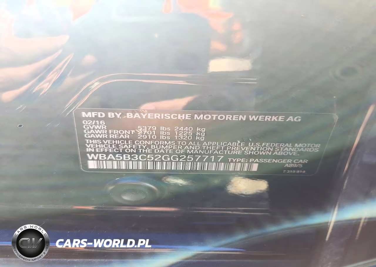 2016 BMW 535 Xi VIN:WBA5B3C52GG257717 - 12