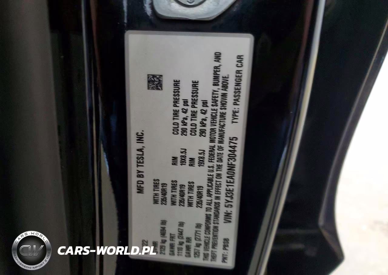2022 Tesla Model 3 VIN:5YJ3E1EA0NF304475 - 12
