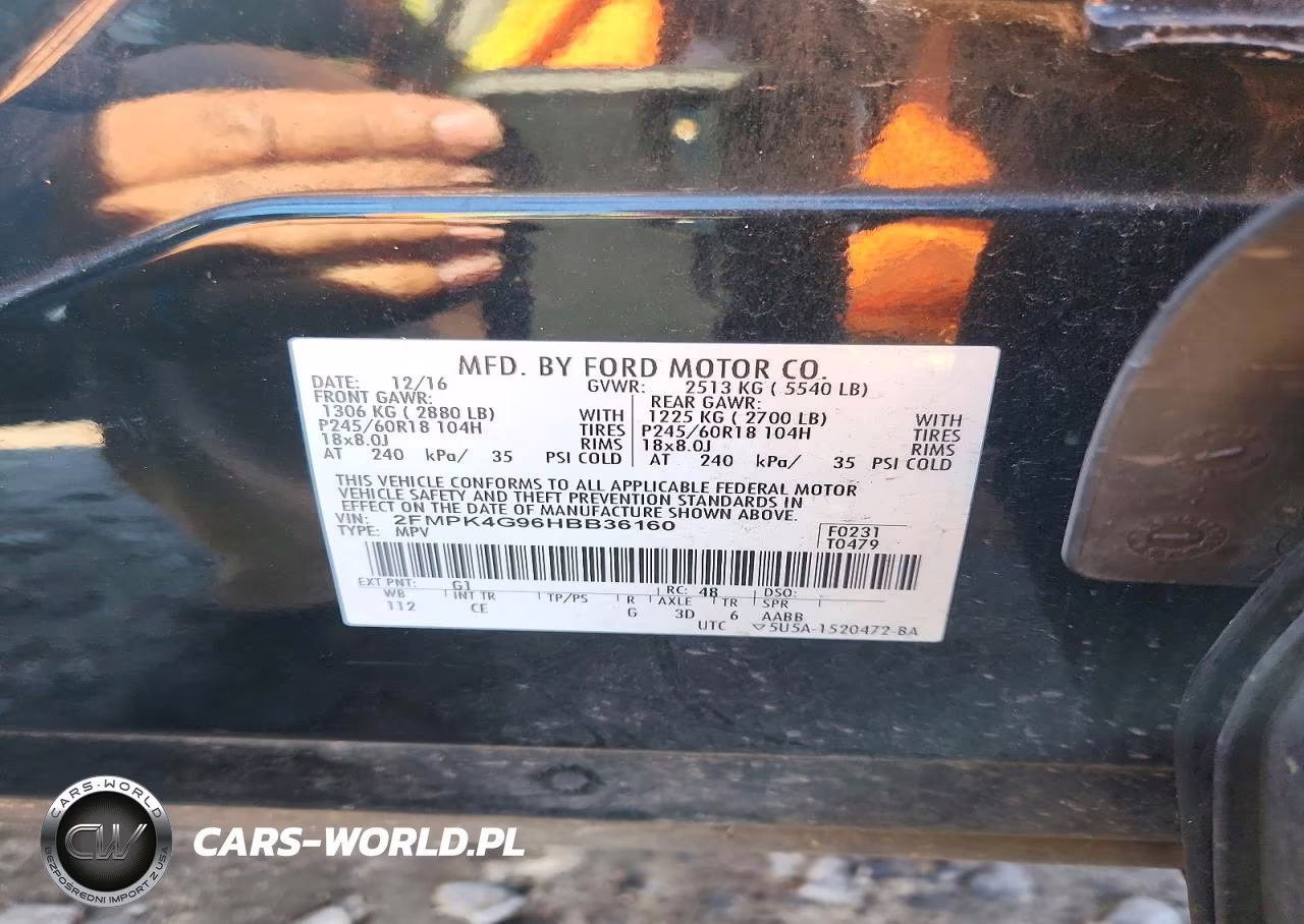 2017 Ford Edge Se VIN:2FMPK4G96HBB36160 - 12