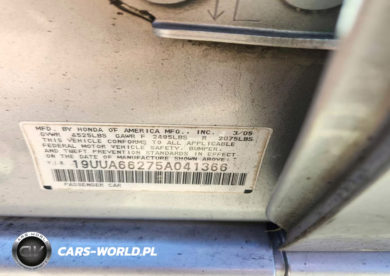 2005 Acura Tl VIN:19UUA66275A041366 - 13