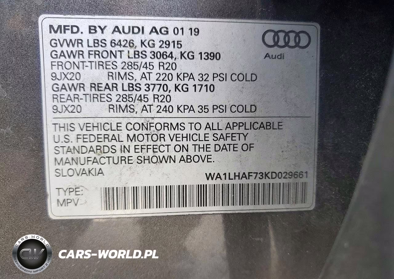 2019 Audi Q7 Premium Plus VIN:WA1LHAF73KD029661 - 14