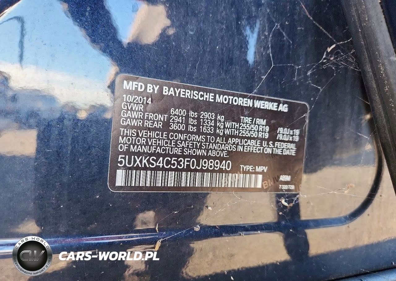 2015 BMW X5 xDrive35D VIN:5UXKS4C53F0J98940 - 12