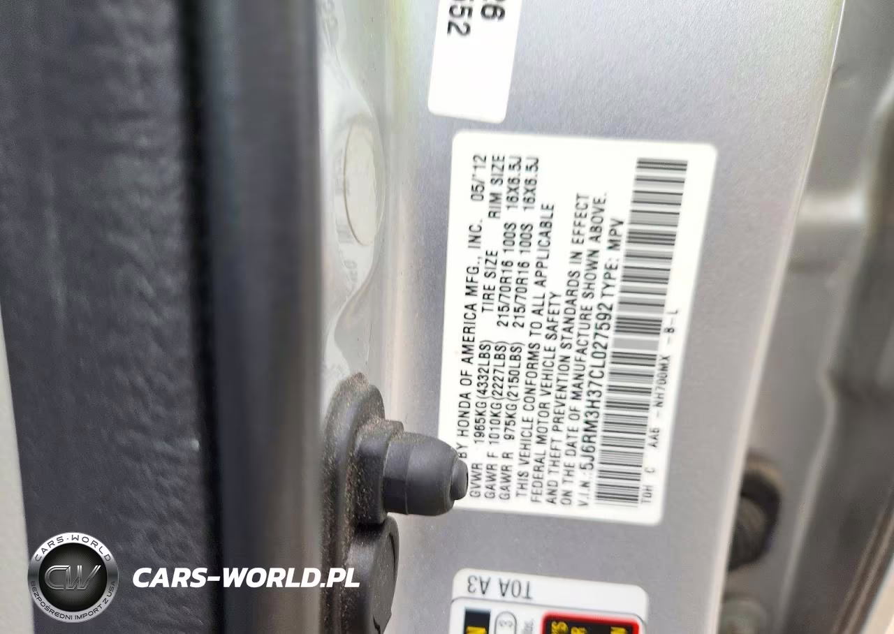 2012 Honda Cr-V Lx VIN:5J6RM3H37CL027592 - 13