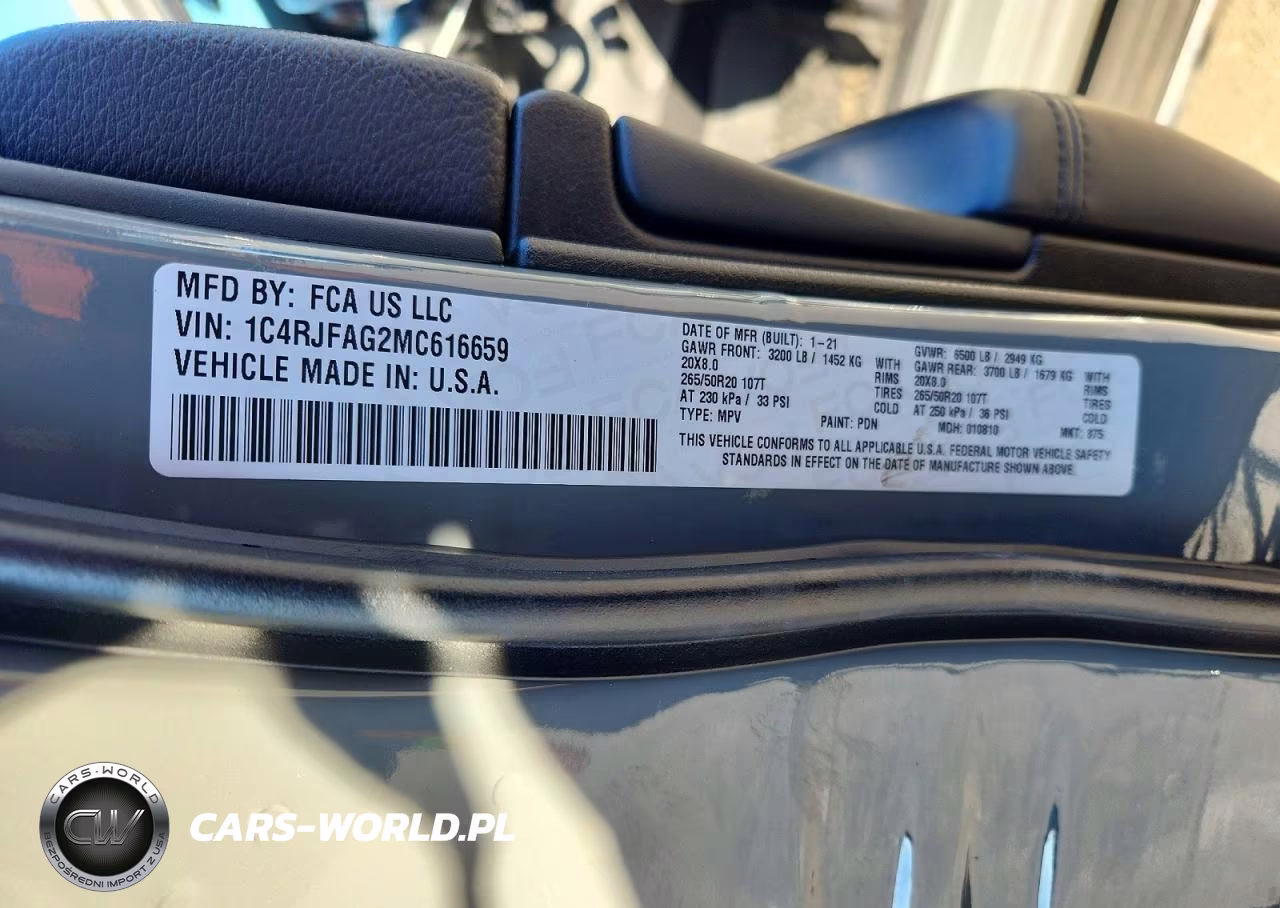 2021 Jeep Grand Cherokee Laredo VIN:1C4RJFAG2MC616659 - 13