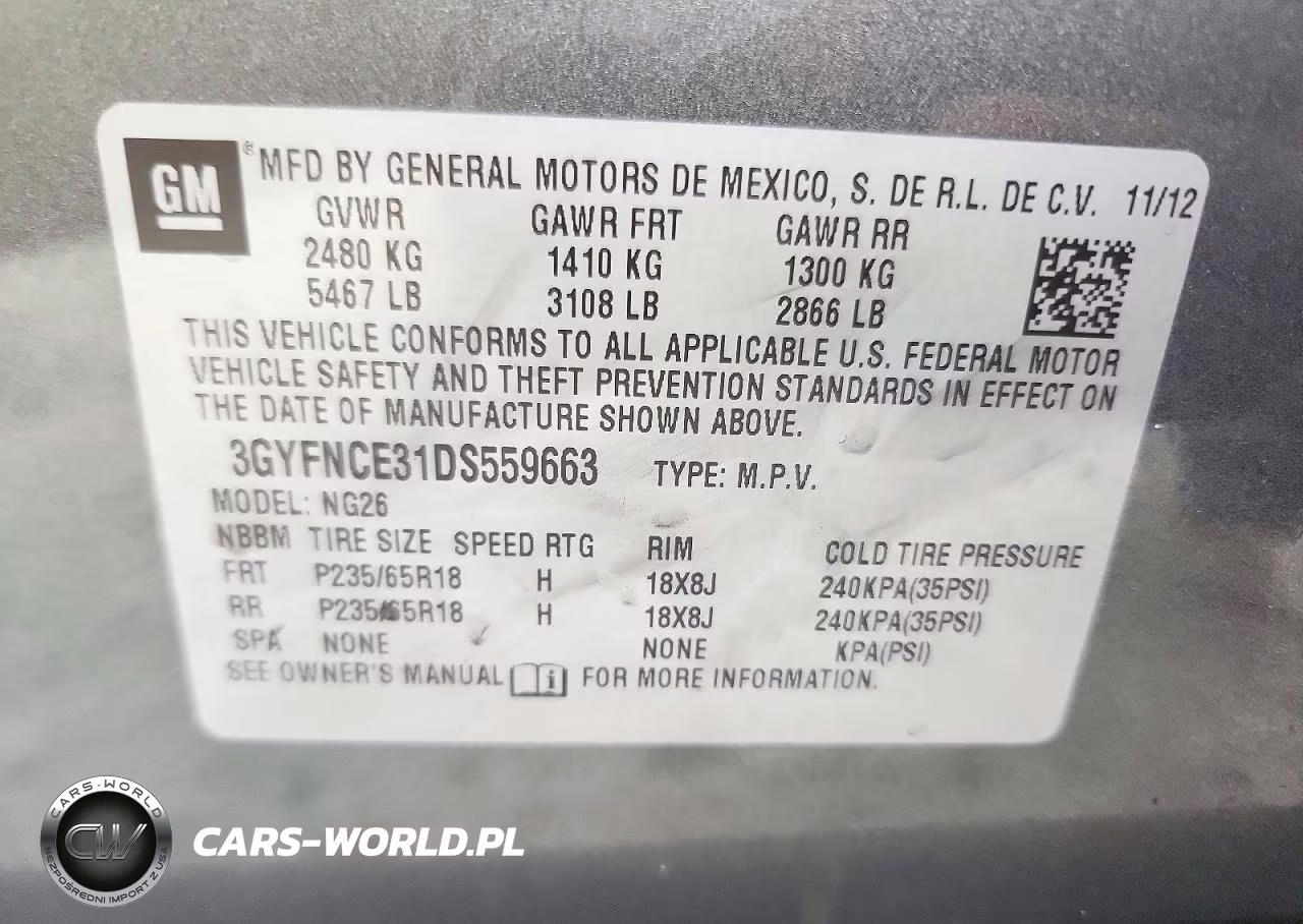 2013 Cadillac Srx Luxury Collection VIN:3GYFNCE31DS559663 - 13