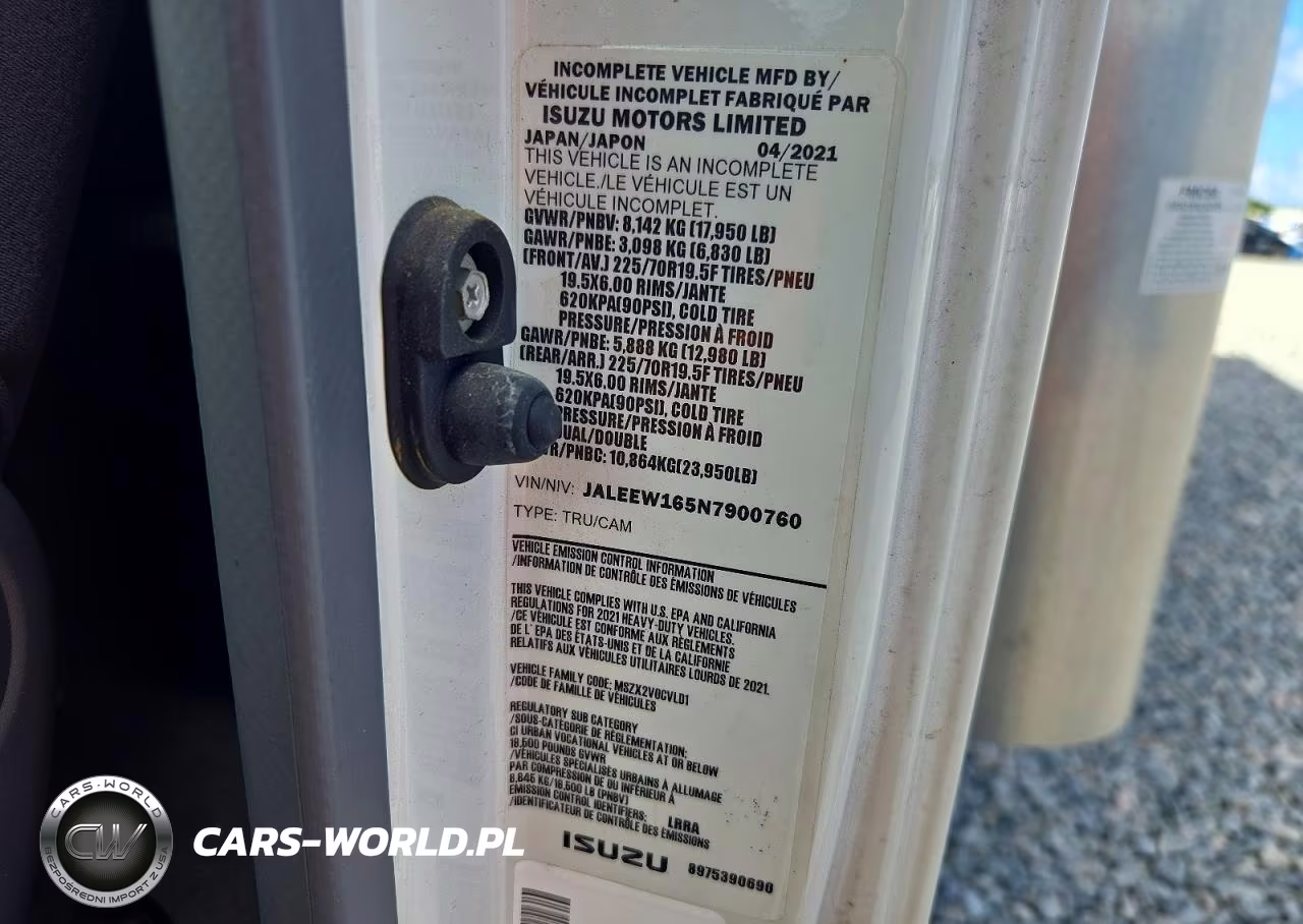 2022 Chevrolet 5500Hd Box Truck VIN:JALEEW165N7900760 - 12