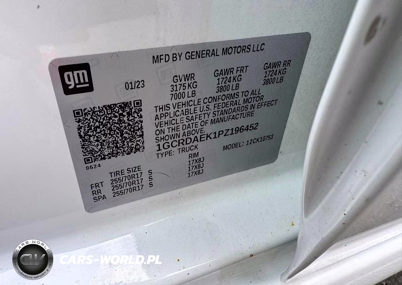 2023 Chevrolet Silverado K1500 VIN:1GCRDAEK1PZ196452 - 12