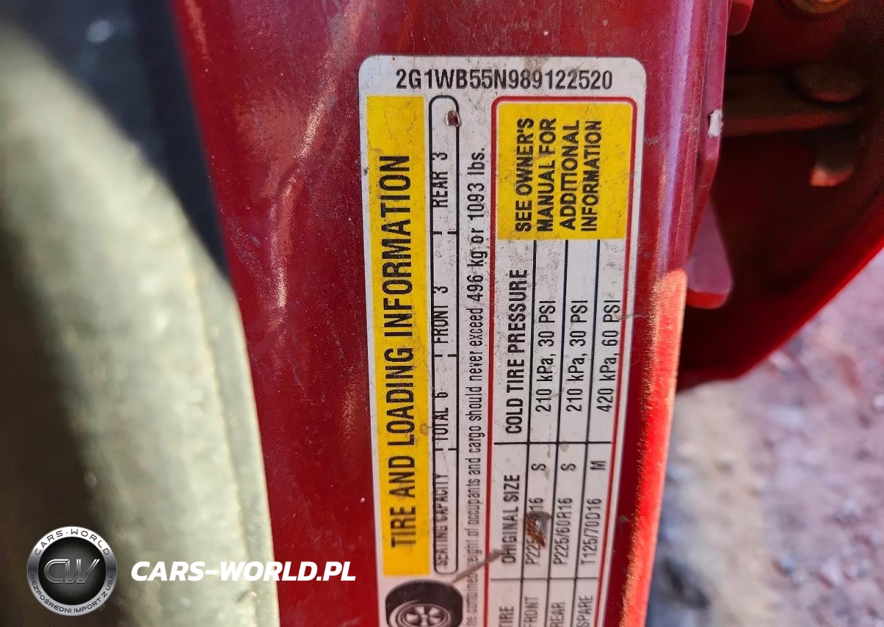 2008 Chevrolet Impala Ls VIN:2G1WB55N989122520 - 12