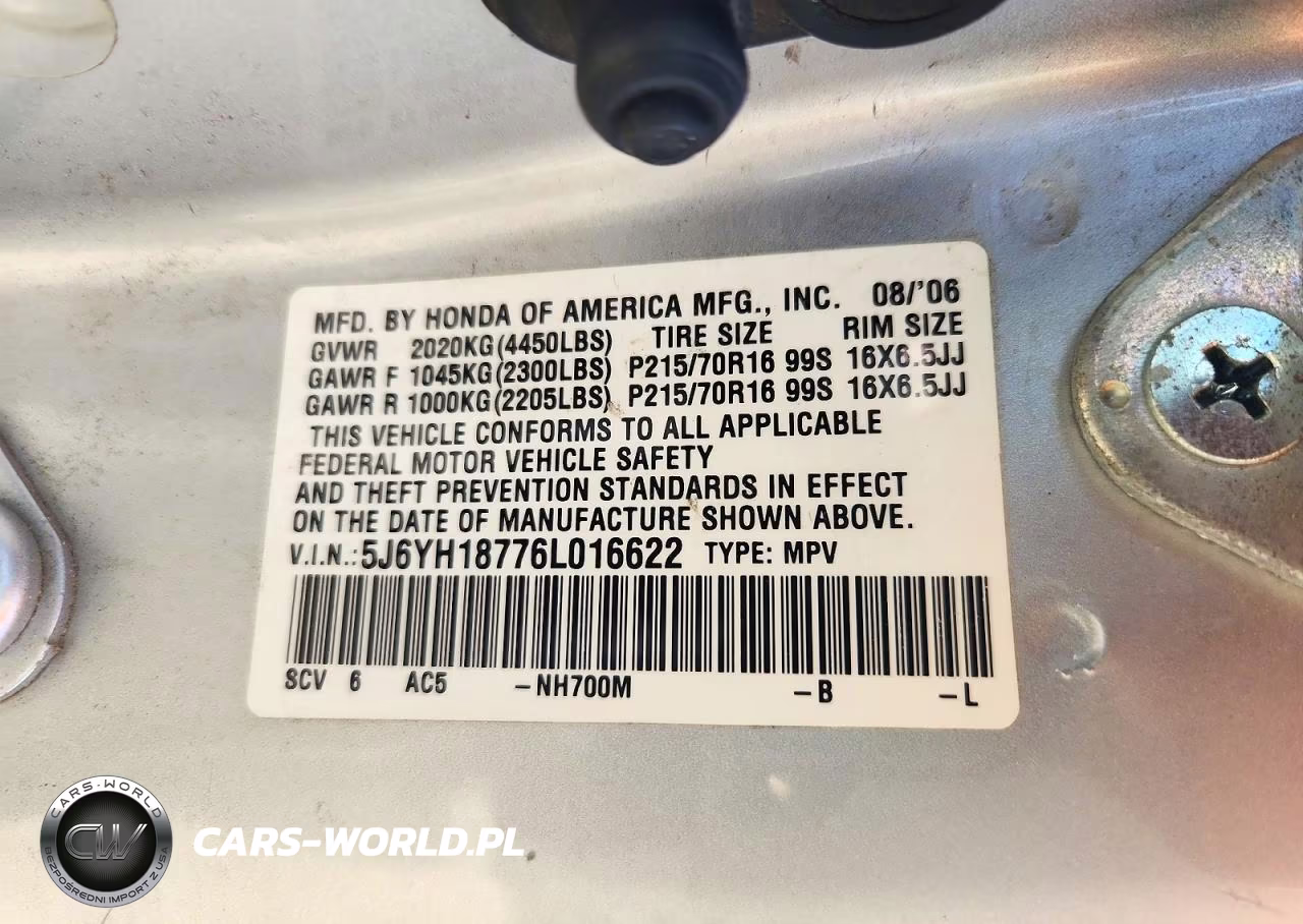 2006 Honda Element Ex VIN:5J6YH18776L016622 - 13