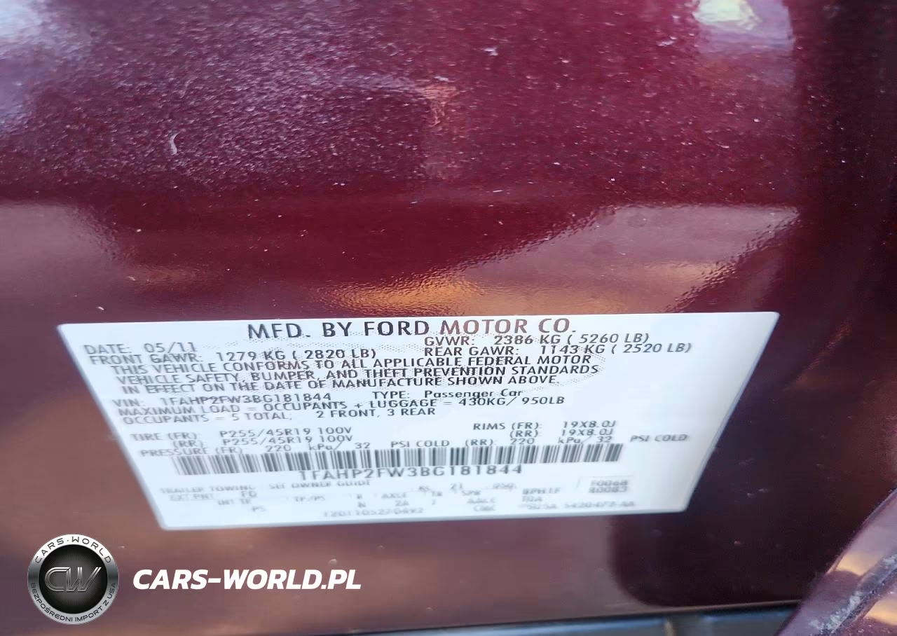 2011 Ford Taurus Limited VIN:1FAHP2FW3BG181844 - 12