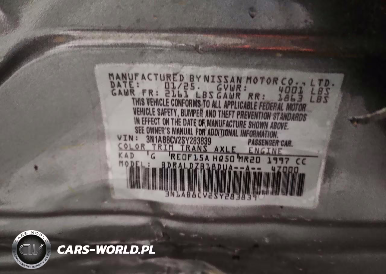 2025 Nissan Sentra Sv VIN:3N1AB8CV2SY283839 - 12